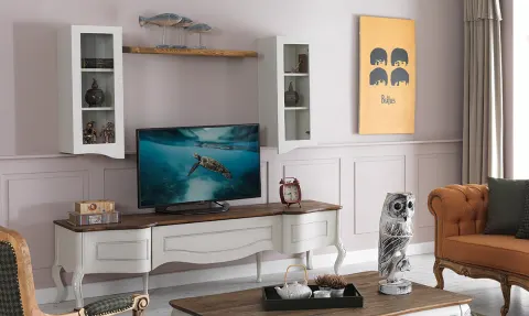 Vintage Wooden Leg TV Unit
