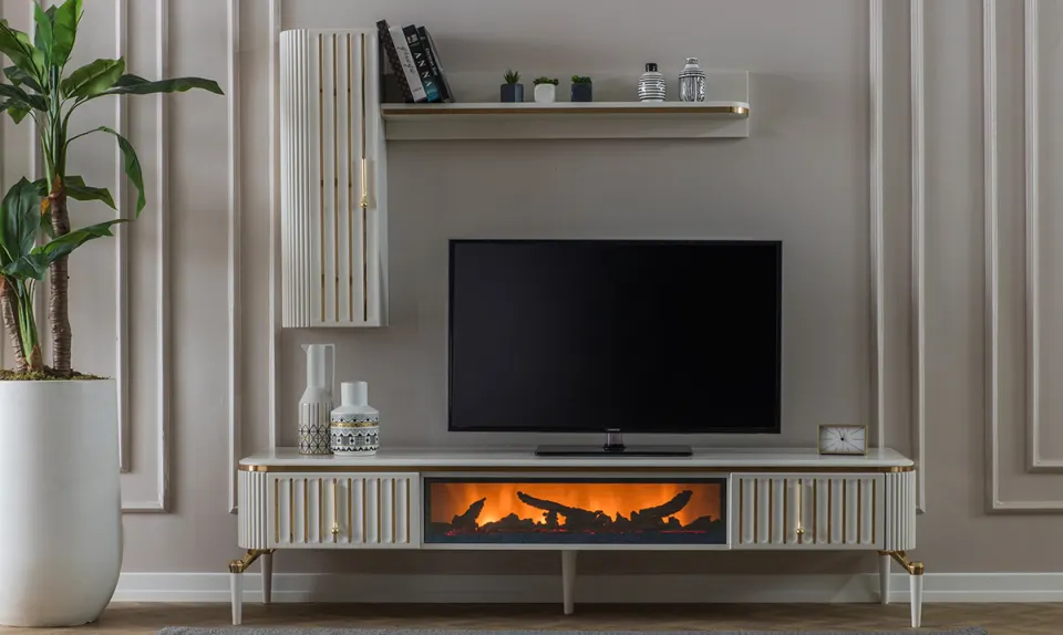 Bianca Moonstone Fireplace Tv Unit