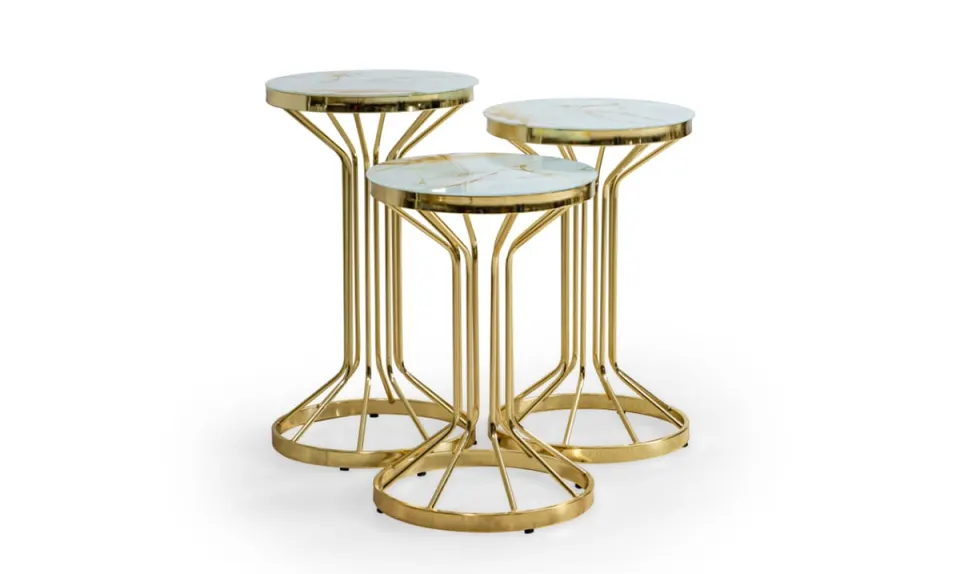 Bufala Gold Metal Leg Side Table