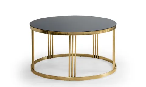 C Gold Metal Leg Coffee Table