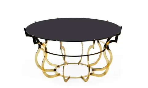 İmage Gold Metal Leg Coffee Table