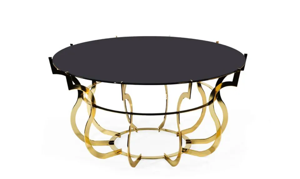 İmage Gold Metal Leg Coffee Table
