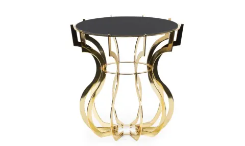 İmage Gold Metal Leg Side Table