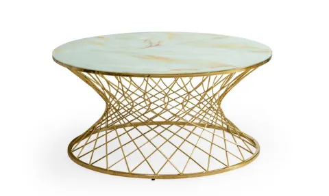 Hilton Gold Metal Leg Coffee Table