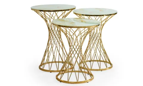 Hilton Gold Metal Leg Side Table