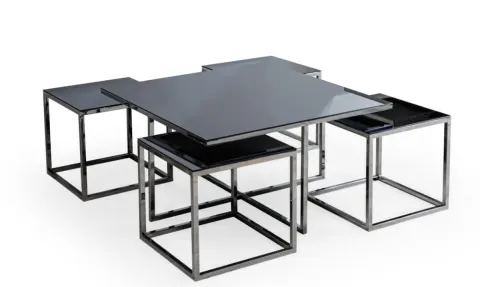 Lina Silver Metal Leg Coffee Table
