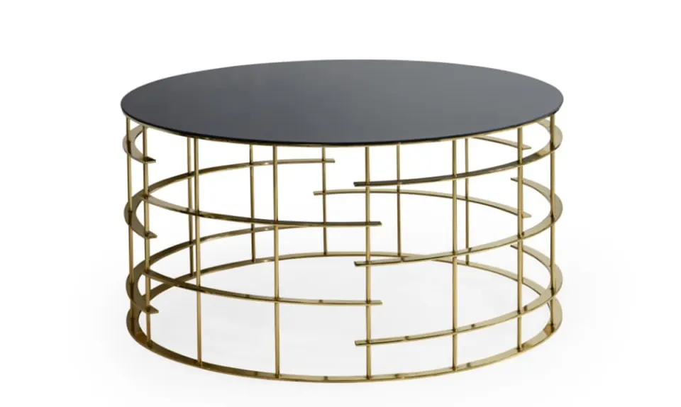 Milano Gold Metal Leg Coffee Table