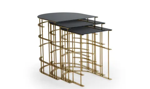 Milano Gold Metal Leg Side Table