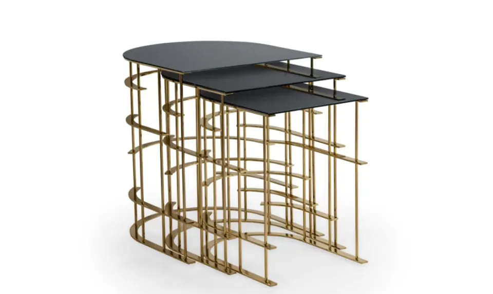 Milano Gold Metal Leg Side Table