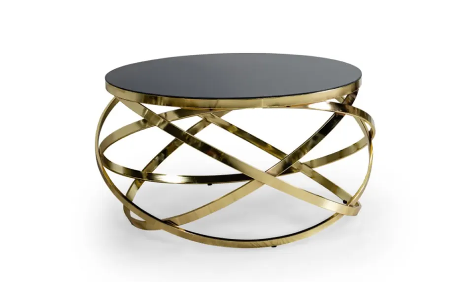 Profil Silme Gold Metal Leg Coffee Table