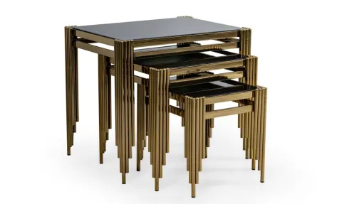 Senfoni Gold Metal Leg Side Table