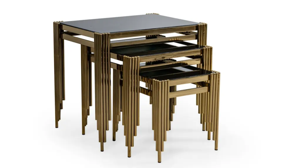 Senfoni Gold Metal Leg Side Table