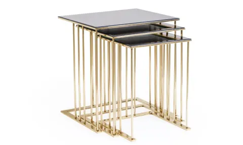 Zen Gold Metal Leg Side Table