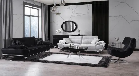 Wow  Metal Leg Sofa Set