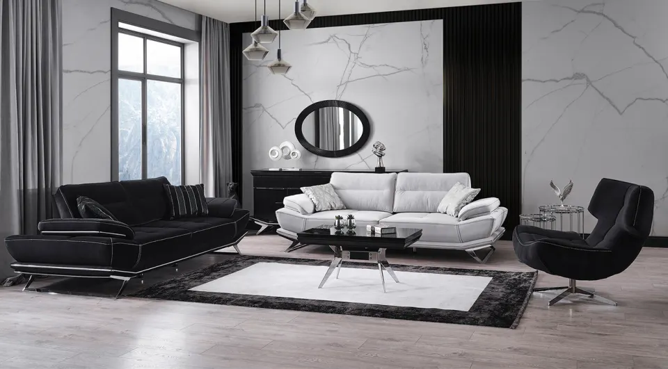 Wow  Metal Leg Sofa Set