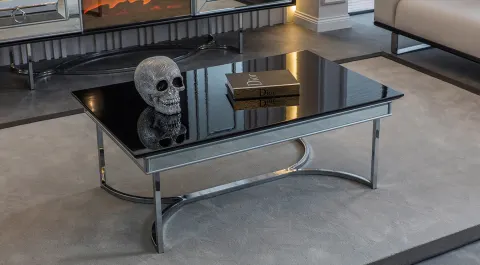 Grande Silver Metal Leg Coffee Table