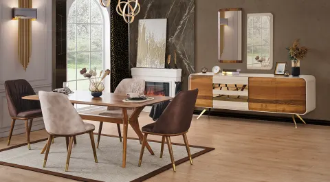 Paris Walnut Dining Room Set