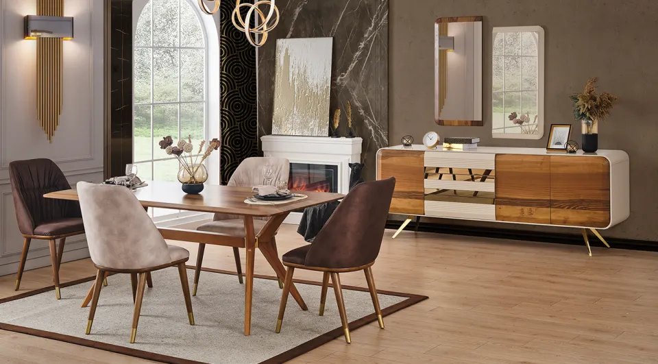 Paris Walnut Dining Room Set