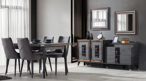 Babil Wooden Leg Dining Room Set 2