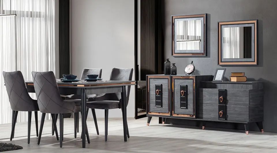 Babil Wooden Leg Dining Room Set 2