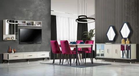 Delta Wooden Leg Dining Room Set
