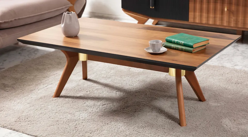 Tokyo Anthracite Wooden Leg Coffee Table