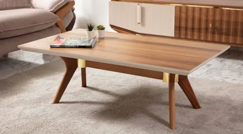 Tokyo Cream Wooden Leg Coffee Table