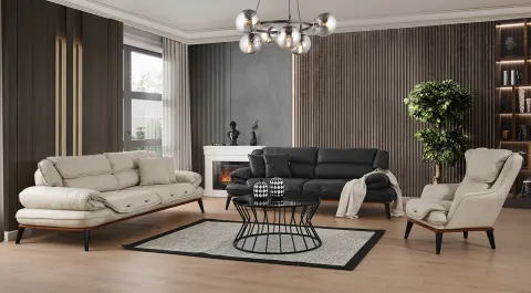 Canada  Wooden Leg Sofa Set