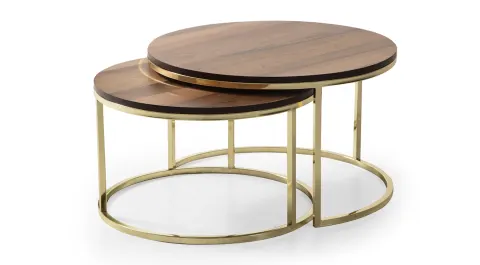 Ares Gold Metal Leg Coffee Table