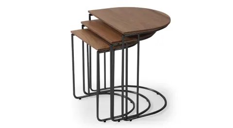 Ares Anthracite Metal Leg Side Table