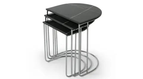 Roma Metal Leg Side Table (Anthracite)