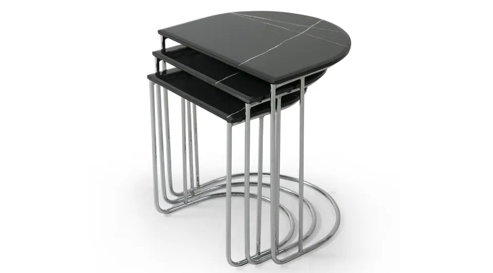 Roma Metal Leg Side Table (Anthracite)