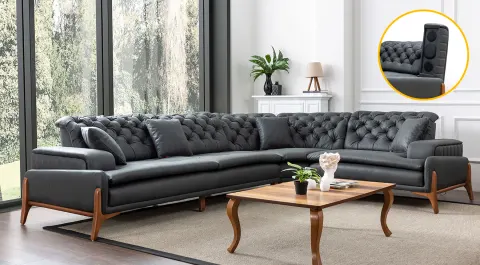 Granada Sound System Corner Sofa Set