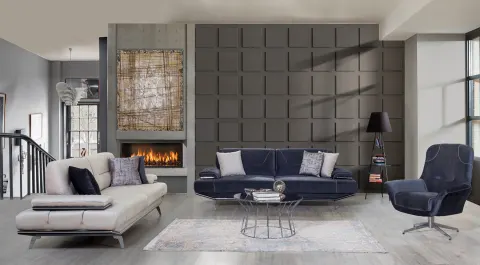 Havana  Metal Leg Sofa Set