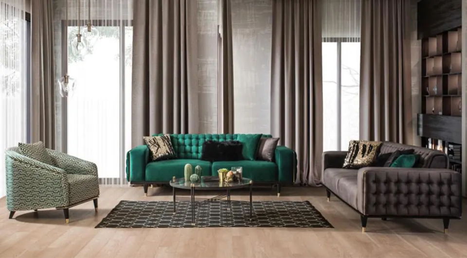 Bugatti Divo Wooden Leg Sofa Set