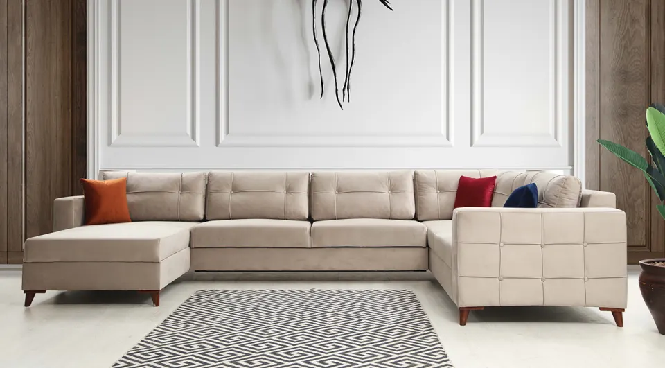 Alya U   Corner Sofa Set