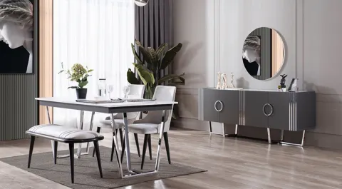 Bella Metal Leg Dining Room Set