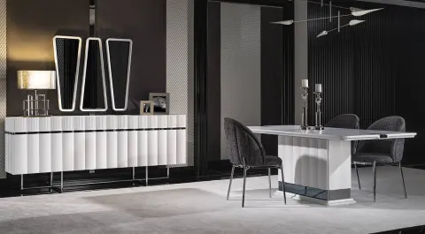 Aqua Metal Leg Dining Room Set