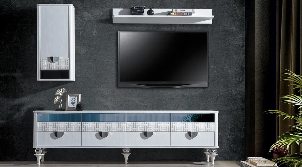 Milas Wooden Leg Tv Unit