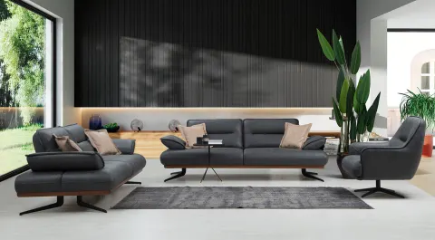 Prada  Metal Leg Sofa Set