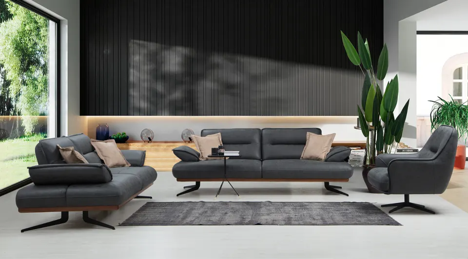 Prada  Metal Leg Sofa Set
