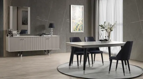Açeleya Wooden Leg Dining Room Set