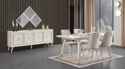 Lisa Wooden Leg Dining Room Set