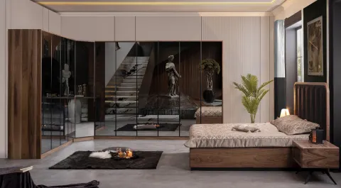 Capella Corner Wardrobe Bedroom Set