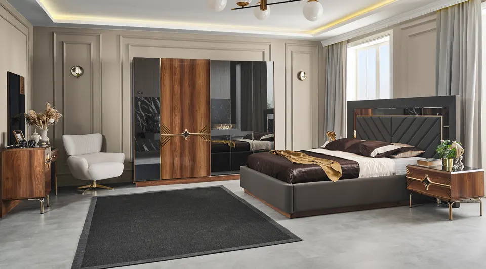 Deluxe Sliding Door Bedroom Set