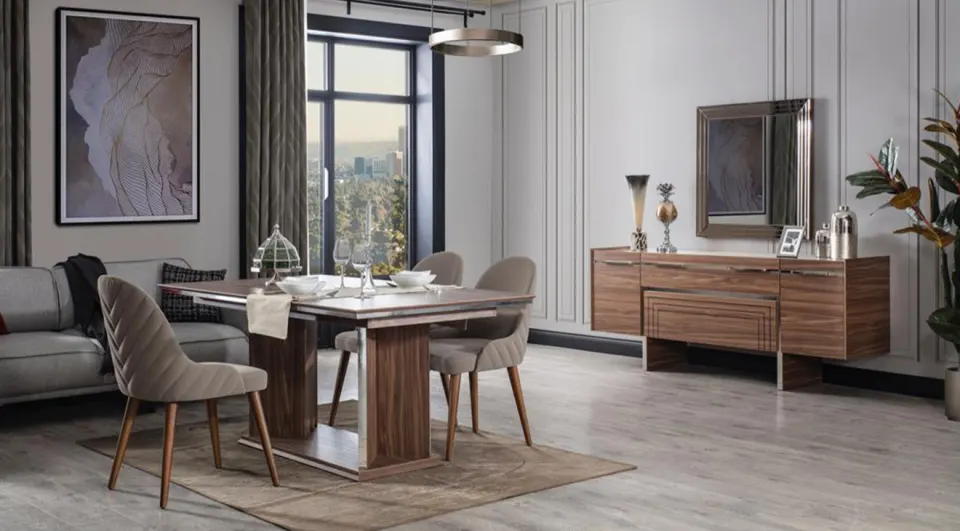 Dolce Walnut Dining Room Set