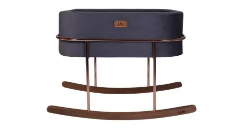 Will Beside Mother's Side Anthracite Rose Gold Crib
