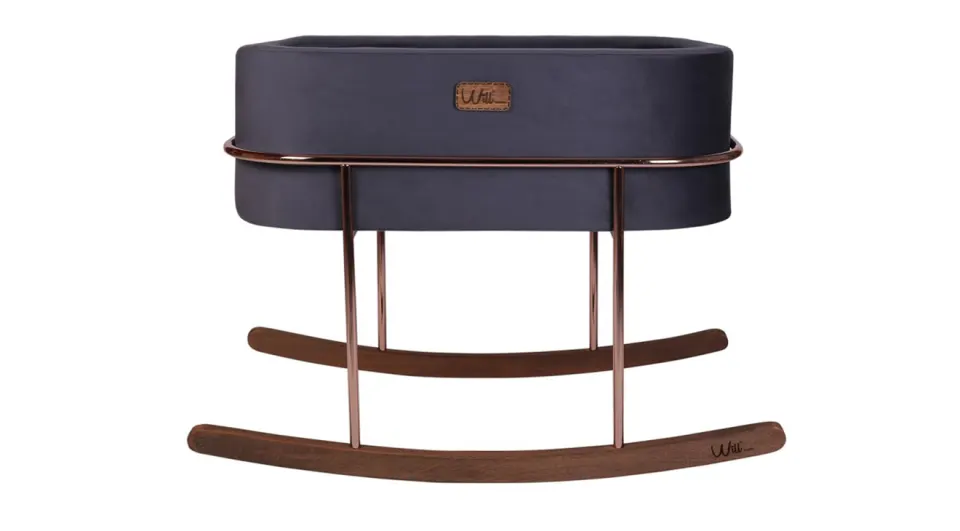 Will Beside Mother's Side Anthracite Rose Gold Crib