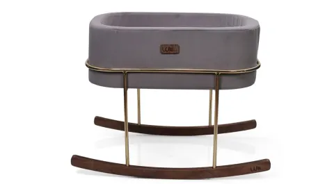 Will Beside Mother's Side Crib Grey Gold