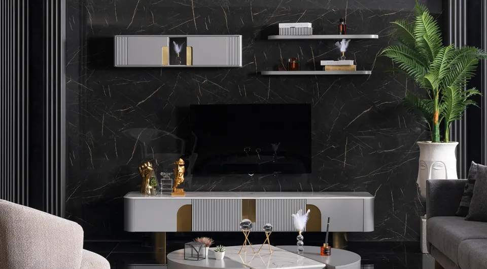 Dior Gold Metal Leg Tv Unit